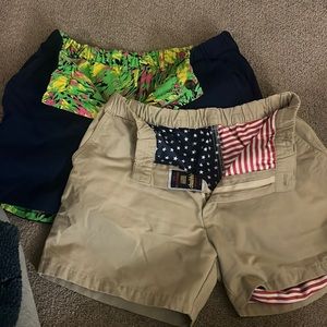 Set of three chubbies pants two pants and one bathing suit